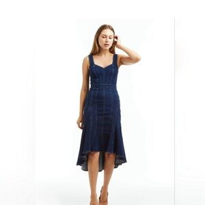 Tractr women’s size XS Jean high-low dress
